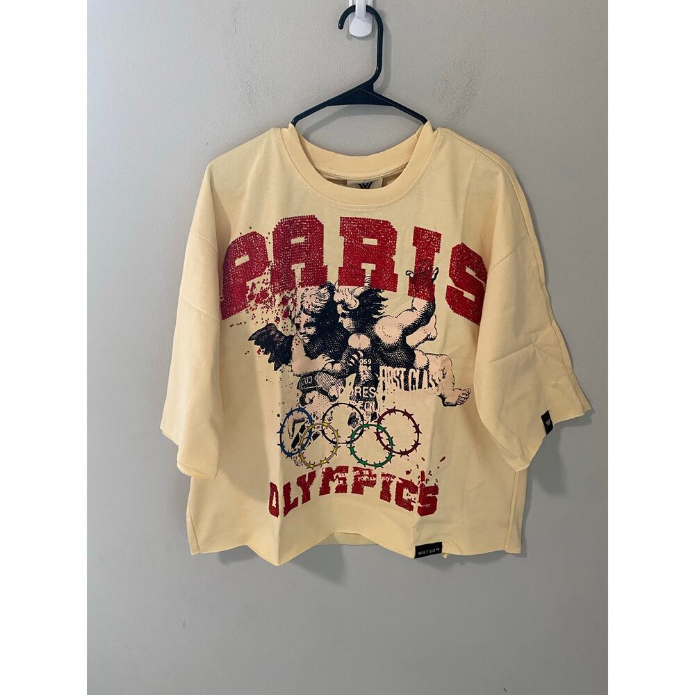 NWT Watson Luxe Graphic T-Shirt Streetwear Oversized Cotton Tee Size,‎ Med